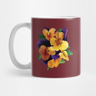 Orange and Purple Pansies Mug